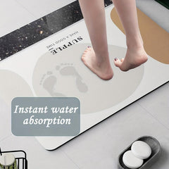 Soft Non Slip Diatom Mud Bath Rug Quick Dry Absorbent Mat