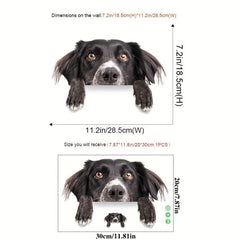 Funny Dog Cat Toilet Lid Decal Adhesive Wall Sticker Bathroom Decor