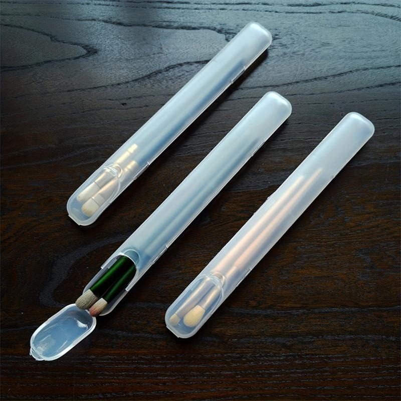 1PC Portable Eyeshadow Brush Storage Box Long Strip Storage Box Pen Holder