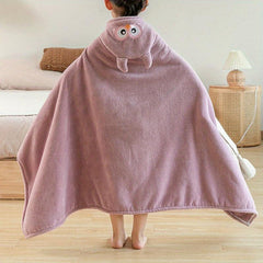 Kids Hooded Bath Towel Fast Drying Absorbent Bathrobe