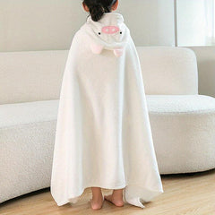 Kids Hooded Bath Towel Fast Drying Absorbent Bathrobe