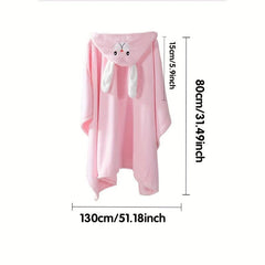 Kids Hooded Bath Towel Fast Drying Absorbent Bathrobe
