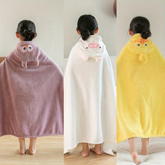 Kids Hooded Bath Towel Fast Drying Absorbent Bathrobe