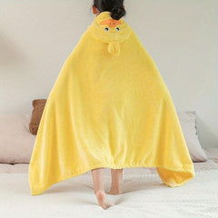Kids Hooded Bath Towel Fast Drying Absorbent Bathrobe