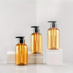 3pcs Liquid Soap Dispenser Reusable Shampoo Bottles 300ml