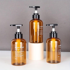 3pcs Liquid Soap Dispenser Reusable Shampoo Bottles 300ml