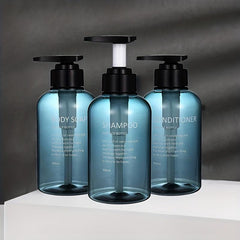 3pcs Liquid Soap Dispenser Reusable Shampoo Bottles 300ml