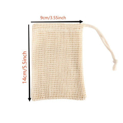 5pcs Soap Bag Drawstring Bath Shower Use Soap Saver Pouch Mesh Exfoliating