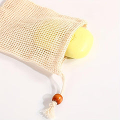 5pcs Soap Bag Drawstring Bath Shower Use Soap Saver Pouch Mesh Exfoliating