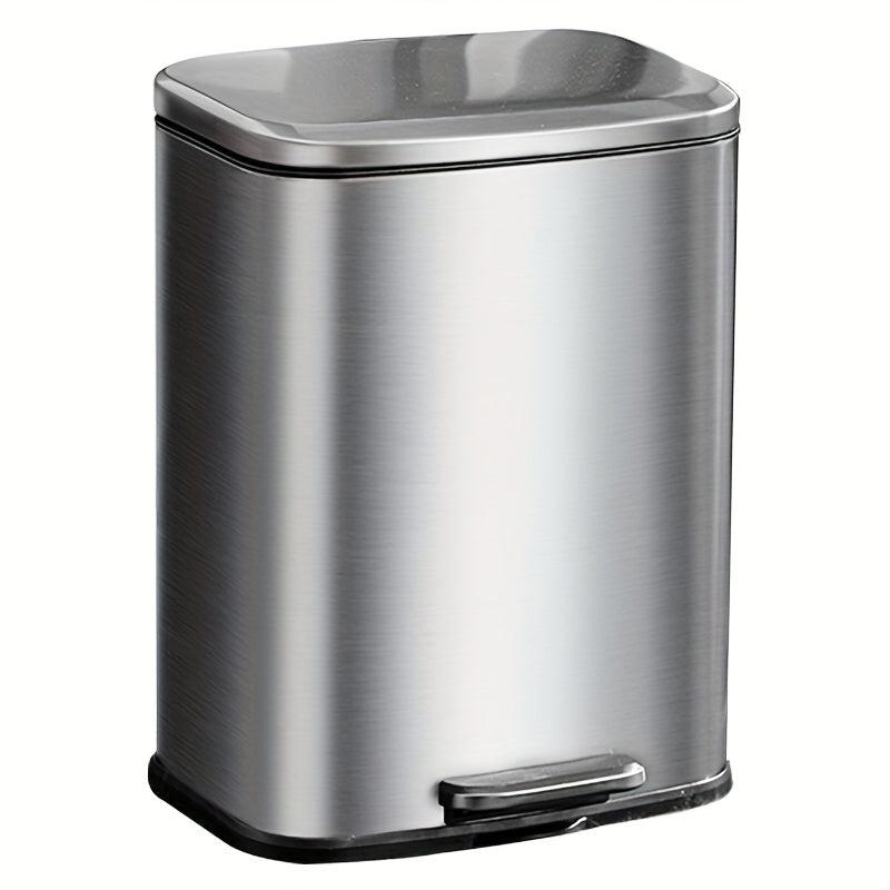 Brushed Stainless Steel Trash Can Soft Close Garbage Can