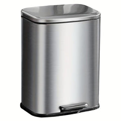 Brushed Stainless Steel Trash Can Soft Close Garbage Can