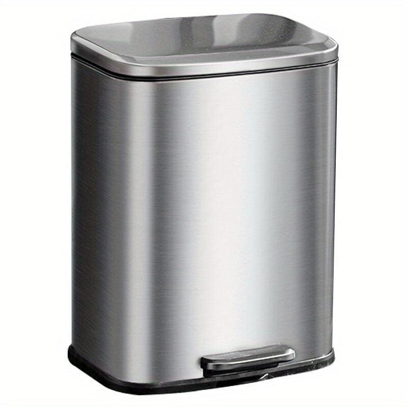 Brushed Stainless Steel Trash Can Soft Close Garbage Can