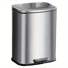 Brushed Stainless Steel Trash Can Soft Close Garbage Can