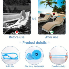Colorful Windproof Beach Chair Band Towel Clips