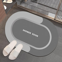Absorbent Diatomaceous Earth Bath Mat 40 x 59 Quick Drying Rug Bathroom Decor