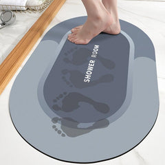 Absorbent Diatomaceous Earth Bath Mat 40 x 59 Quick Drying Rug Bathroom Decor
