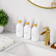 3pcs Shampoo and Conditioner Dispenser 500ml Body Wash Shower Soap Dispenser