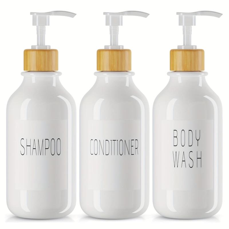 3pcs Shampoo and Conditioner Dispenser 500ml Body Wash Shower Soap Dispenser