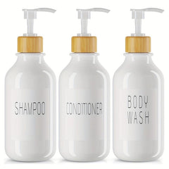 3pcs Shampoo and Conditioner Dispenser 500ml Body Wash Shower Soap Dispenser