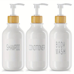 3pcs Shampoo and Conditioner Dispenser 500ml Body Wash Shower Soap Dispenser