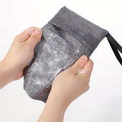 2pcs Exfoliating Soap Pouch Bubble Net Bar Pouch Body Scrubber