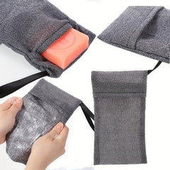 2pcs Exfoliating Soap Pouch Bubble Net Bar Pouch Body Scrubber