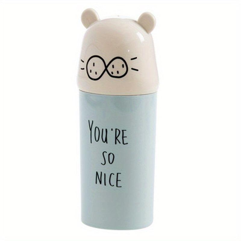 Portable Toothbrush and Toothpaste Holder for Travel with Mouthwash Cup