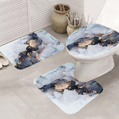 3pcs Marble Modern Bathroom Floor Mat Set