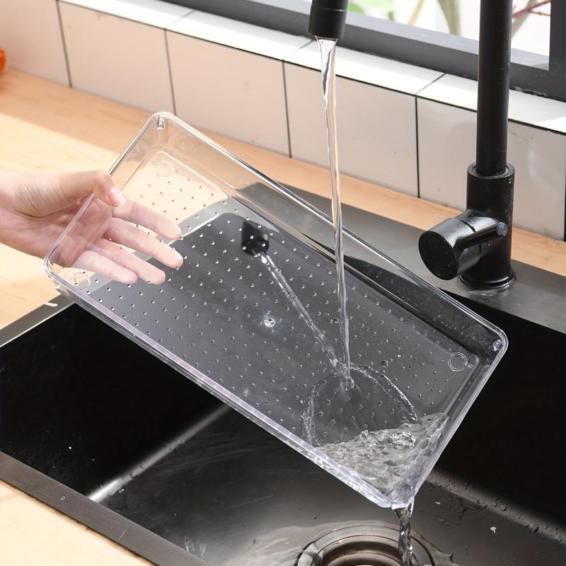 4pcs Clear Kitchen Drawer Organizer Set - Storage Container