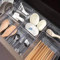 4pcs Clear Kitchen Drawer Organizer Set - Storage Container