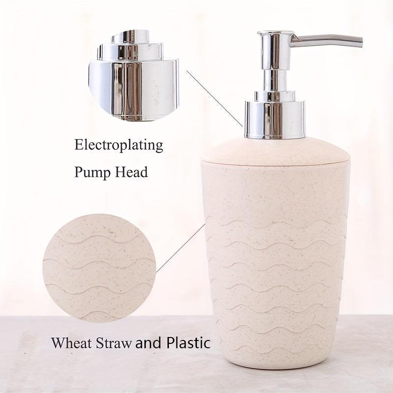 320ml Soap Dispenser Wheat Straw Plastic Hand Sanitizer Bottle