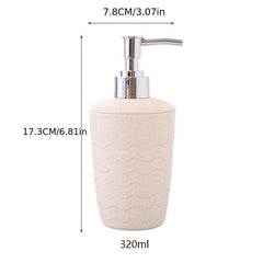 320ml Soap Dispenser Wheat Straw Plastic Hand Sanitizer Bottle