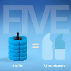 10PCS Disposable Toilet Brush Replacement Heads Set with Holder Box