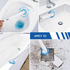 10PCS Disposable Toilet Brush Replacement Heads Set with Holder Box