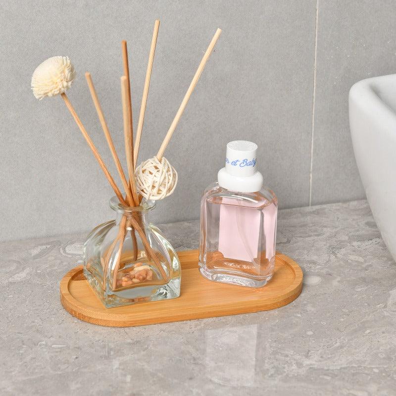 Boho Bamboo Tray Multipurpose Desktop Storage Organizer