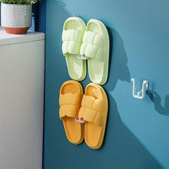 Wall Mounted Slipper Drain Rack Self Adhesive Shoe Hook