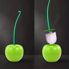 Cherry Toilet Brush Holder Set for a Brighter Bathroom