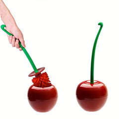 Cherry Toilet Brush Holder Set for a Brighter Bathroom