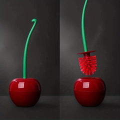 Cherry Toilet Brush Holder Set for a Brighter Bathroom