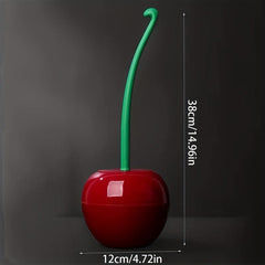 Cherry Toilet Brush Holder Set for a Brighter Bathroom