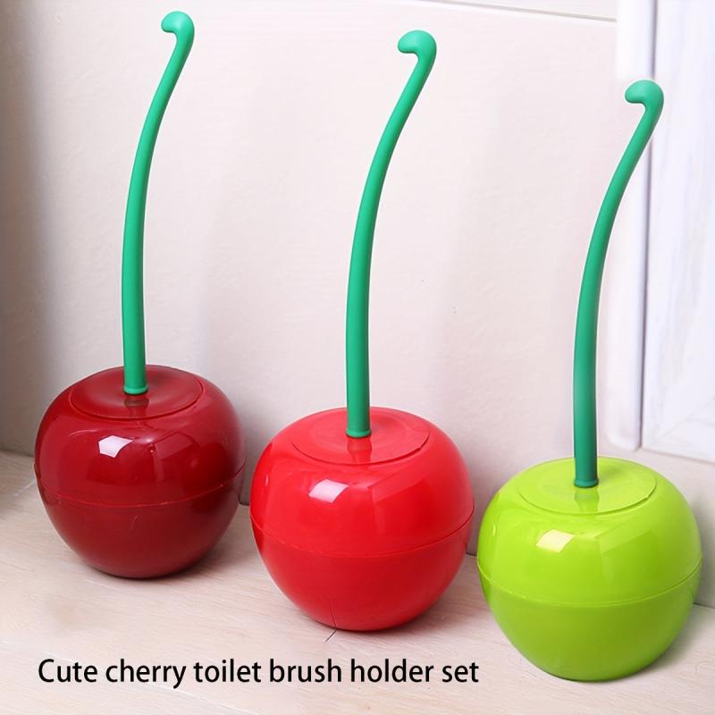 Cherry Toilet Brush Holder Set for a Brighter Bathroom