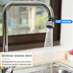 360 Rotatable Faucet Extender 2 Modes Faucet Sprayer High Pressure