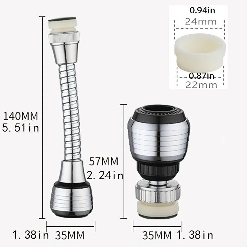 360 Rotatable Faucet Extender 2 Modes Faucet Sprayer High Pressure