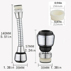 360 Rotatable Faucet Extender 2 Modes Faucet Sprayer High Pressure