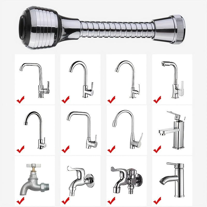 360 Rotatable Faucet Extender 2 Modes Faucet Sprayer High Pressure