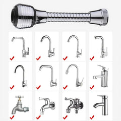 360 Rotatable Faucet Extender 2 Modes Faucet Sprayer High Pressure