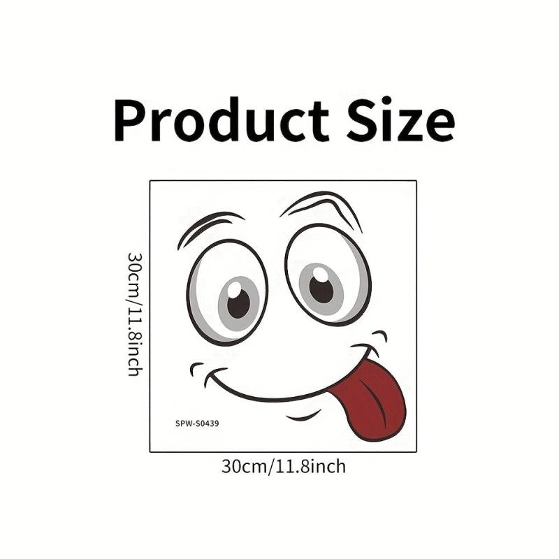 Cartoon Toilet Lid Decal, Self Adhesive Funny Sticker, Bathroom Decor