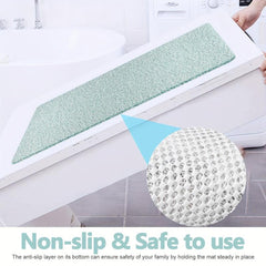 Non-Slip Bathtub Shower Mat, Loofah Surface, Long Bathroom Mat