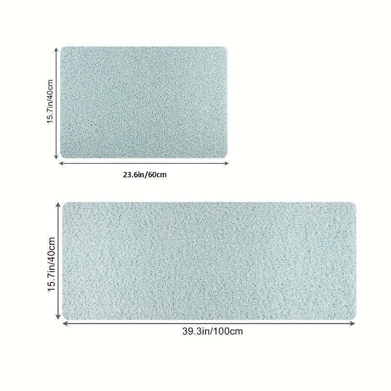 Non-Slip Bathtub Shower Mat, Loofah Surface, Long Bathroom Mat