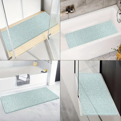 Non-Slip Bathtub Shower Mat, Loofah Surface, Long Bathroom Mat